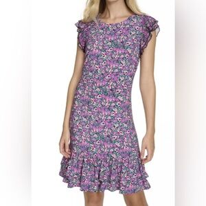 Harper Rose Floral Pink & Purple Knee-Length Dress
Size: 6